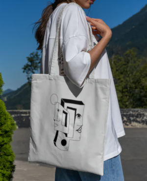 Totebag cara abstracta