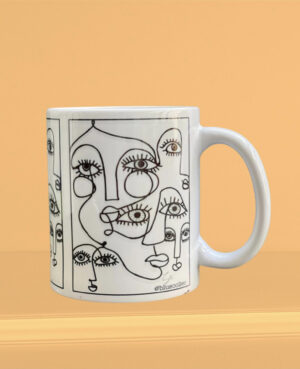 Taza Lineas Caras