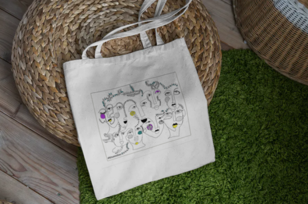 totebag caras lineas