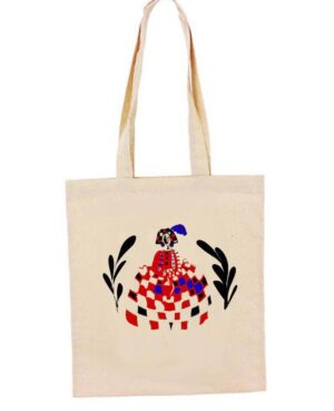 Totebag Menina rojo y negro