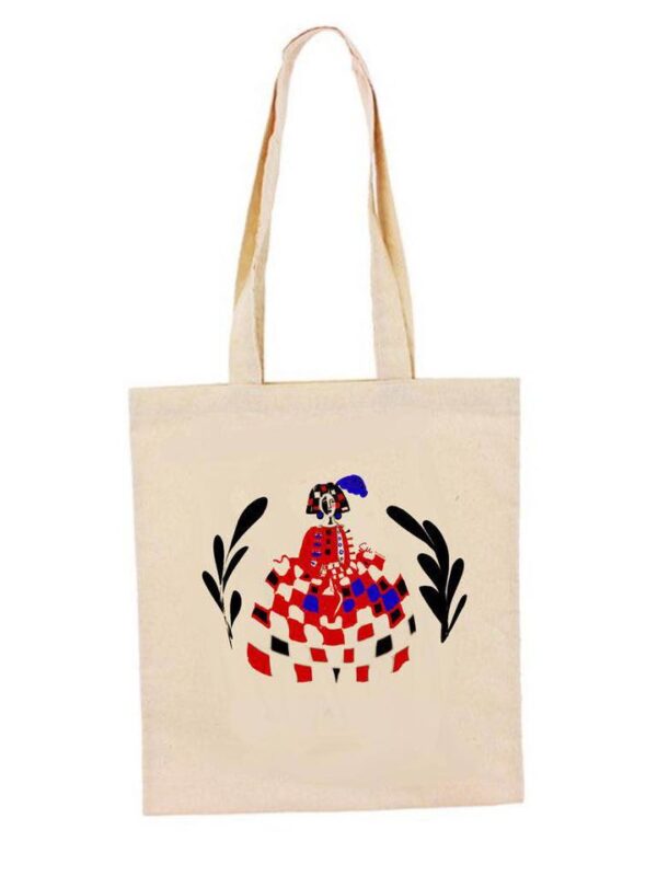 Totebag Menina rojo y negro