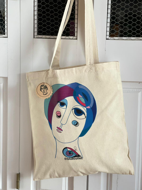 Totebag mujer pañoelo cabeza