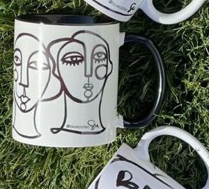 caras lineas taza